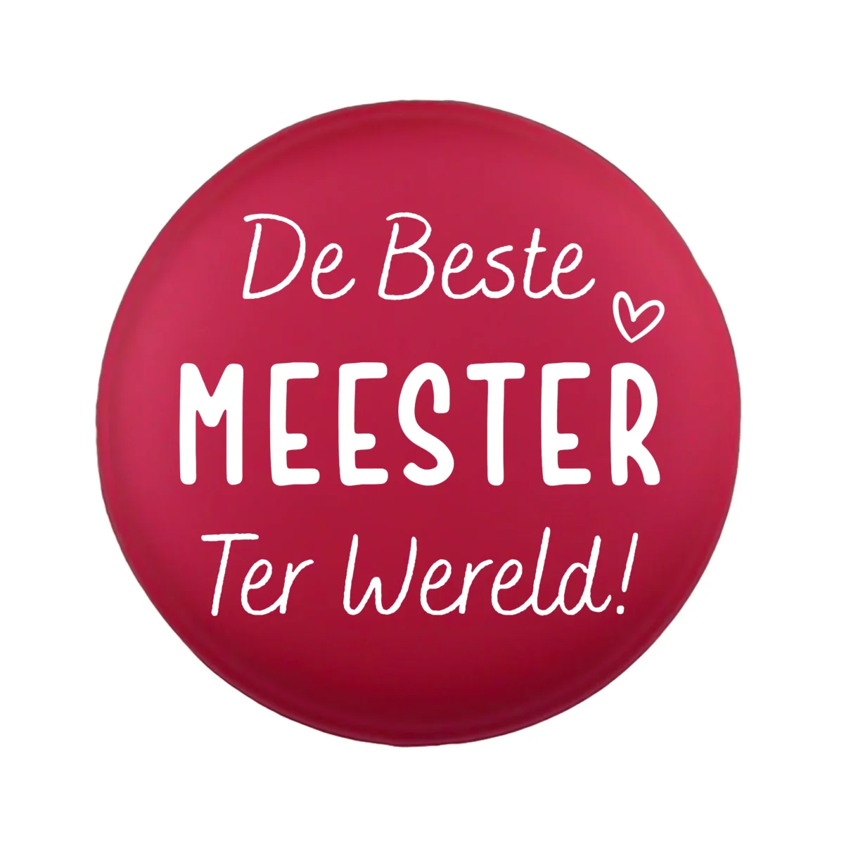 <ul> <li>Gravering: De Beste Meester Ter Wereld</li> <li>Wensmuntje van 30 mm - Uniek Design! - Design geregistreerd</li> <li>Speciale Custom made siliconen kralen</li> <li>Deze kralen worden gemaakt met een speciale unieke productietechniek!</li> <li>Meerdere Nugget kleuren te kiezen.</li> <li>Gat van boven naar beneden</li> <li>Hoge kwaliteit baby veilig siliconen</li> <li>Veilig volgens EN-71 chemische testen!</li> </ul> Perfect voor het gebruik op onze wijnstoppers, sleutelhangers, flesopeners, jashangers, notitieboekjes en meer. Jootjes Haakcadeautjes