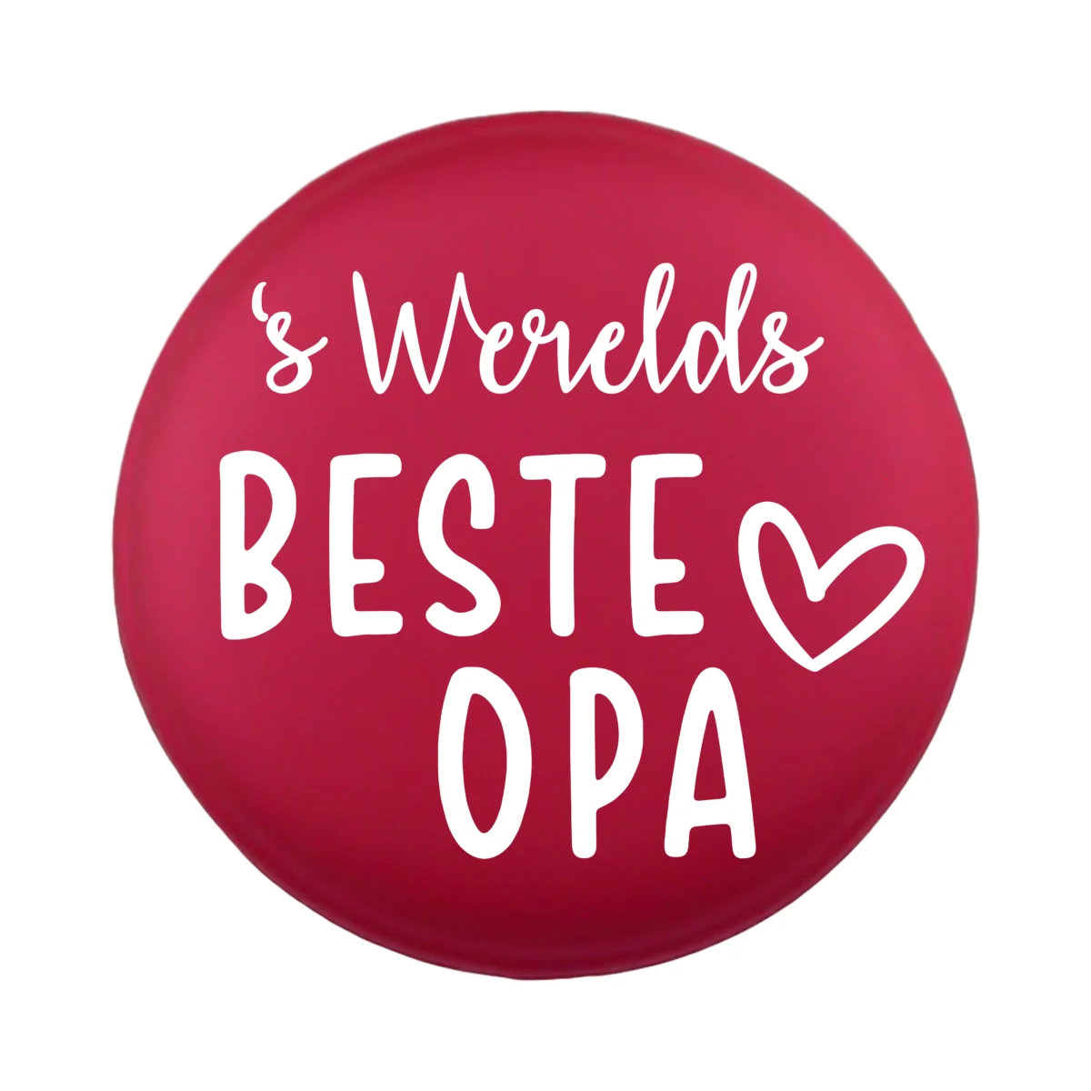 <ul> <li>Gravering: 's Werelds Beste Opa</li> <li>Wensmuntje van 30 mm - Uniek Design! - Design geregistreerd</li> <li>Speciale Custom made siliconen kralen</li> <li>Deze kralen worden gemaakt met een speciale unieke productietechniek!</li> <li>Meerdere Nugget kleuren te kiezen.</li> <li>Gat van boven naar beneden</li> <li>Hoge kwaliteit baby veilig siliconen</li> <li>Veilig volgens EN-71 chemische testen!</li> </ul> Perfect voor het gebruik op onze wijnstoppers, sleutelhangers, flesopeners, jashangers, notitieboekjes en meer. Jootjes Haakcadeautjes