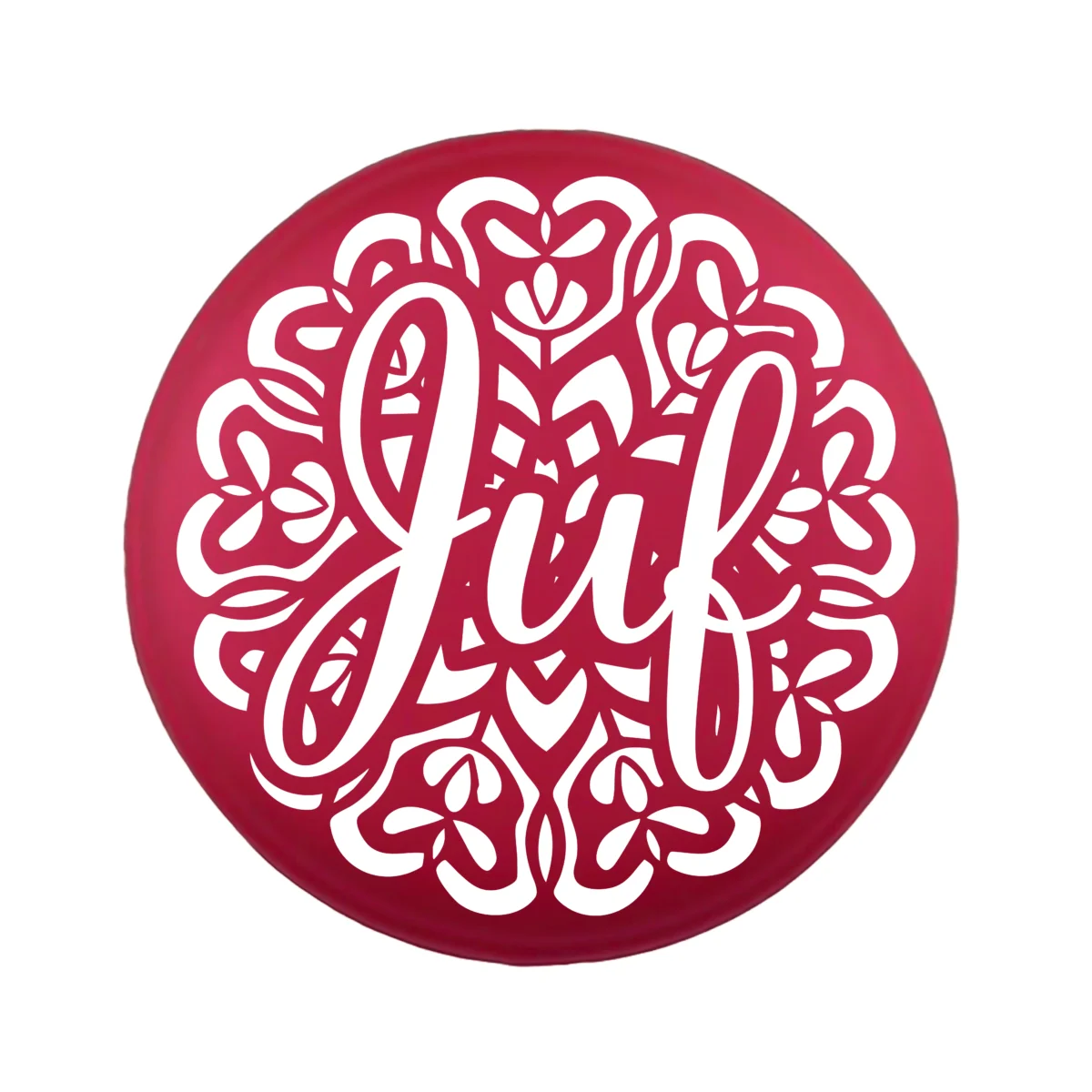 <ul> <li>Gravering: Juf Mandala</li> <li>Wensmuntje van 30 mm - Uniek Design! - Design geregistreerd</li> <li>Speciale Custom made siliconen kralen</li> <li>Deze kralen worden gemaakt met een speciale unieke productietechniek!</li> <li>Meerdere Nugget kleuren te kiezen.</li> <li>Gat van boven naar beneden</li> <li>Hoge kwaliteit baby veilig siliconen</li> <li>Veilig volgens EN-71 chemische testen!</li> </ul> Perfect voor het gebruik op onze wijnstoppers, sleutelhangers, flesopeners, jashangers, notitieboekjes en meer. Jootjes Haakcadeautjes