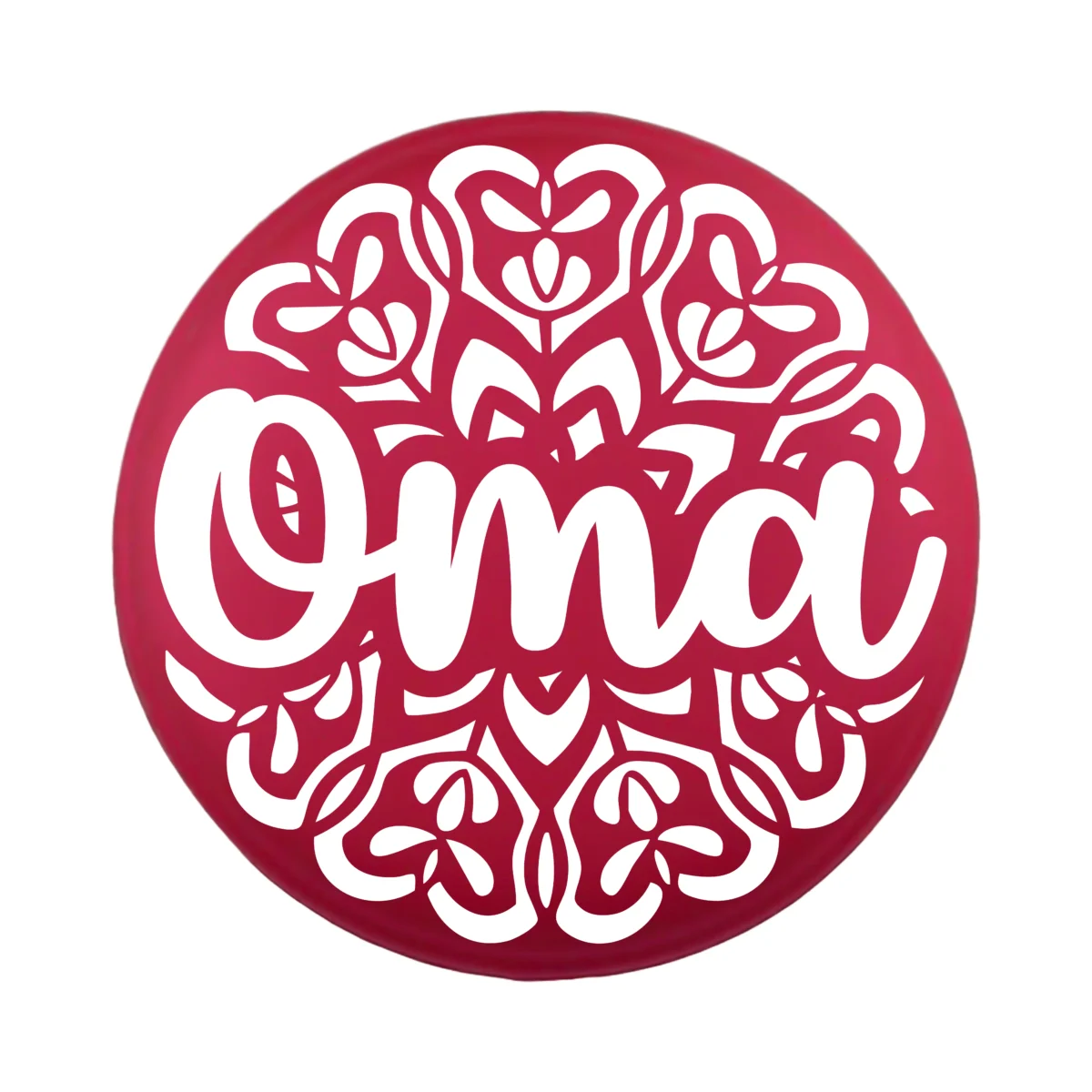 <ul> <li>Gravering: Oma Mandala</li> <li>Wensmuntje van 30 mm - Uniek Design! - Design geregistreerd</li> <li>Speciale Custom made siliconen kralen</li> <li>Deze kralen worden gemaakt met een speciale unieke productietechniek!</li> <li>Meerdere Nugget kleuren te kiezen.</li> <li>Gat van boven naar beneden</li> <li>Hoge kwaliteit baby veilig siliconen</li> <li>Veilig volgens EN-71 chemische testen!</li> </ul> Perfect voor het gebruik op onze wijnstoppers, sleutelhangers, flesopeners, jashangers, notitieboekjes en meer. Jootjes Haakcadeautjes