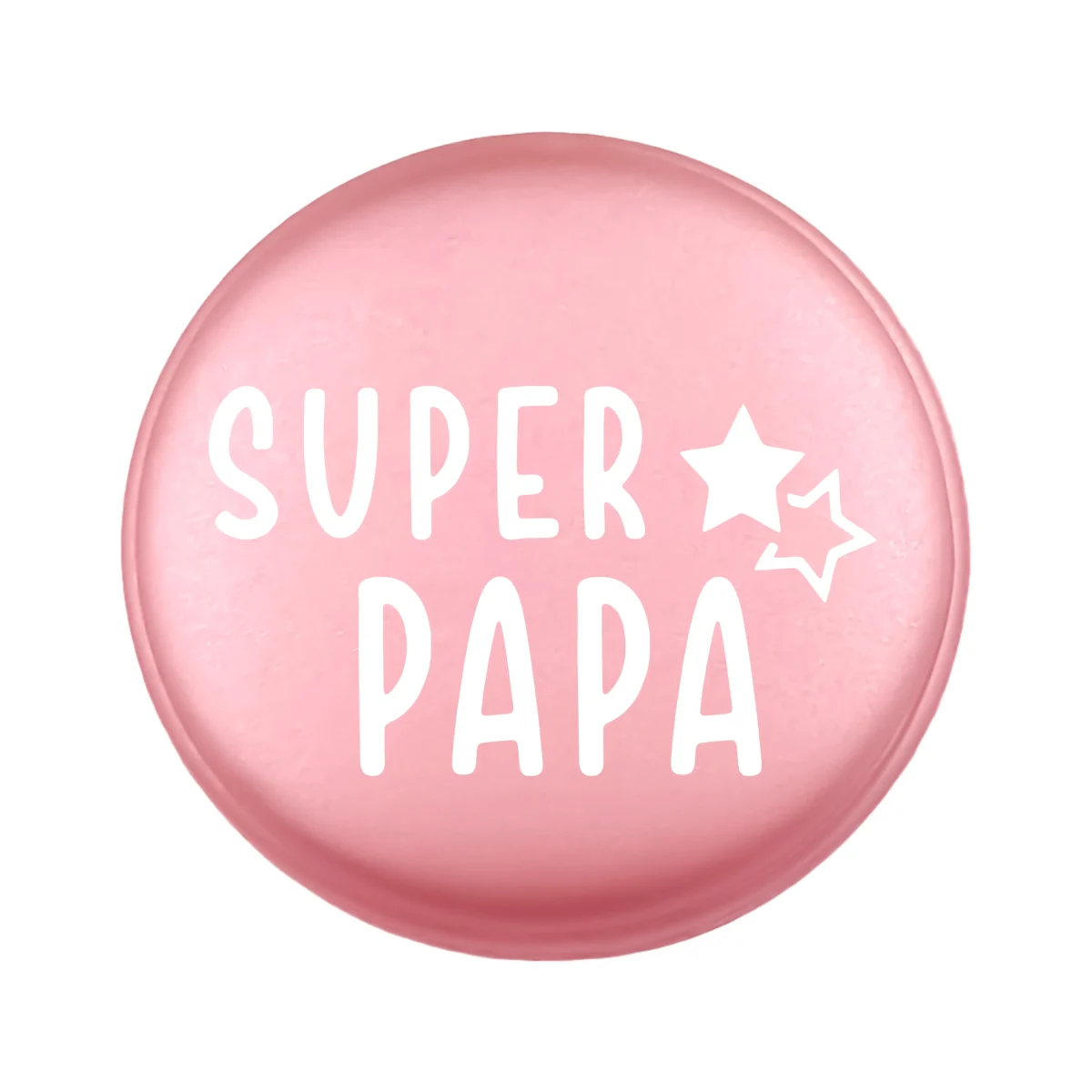 <ul> <li>Gravering: Super Papa</li> <li>Wensmuntje van 30 mm - Uniek Design! - Design Geregistreerd</li> <li>Speciale Custom made siliconen kralen</li> <li>Deze kralen worden gemaakt met een speciale unieke productietechniek!</li> <li>Meerdere Nugget kleuren te kiezen.</li> <li>Gat van boven naar beneden</li> <li>Hoge kwaliteit baby veilig siliconen</li> <li>Veilig volgens EN-71 chemische testen!</li> </ul> Perfect voor het gebruik op onze wijnstoppers, sleutelhangers, flesopeners, jashangers, notitieboekjes en meer. Jootjes Haakcadeautjes
