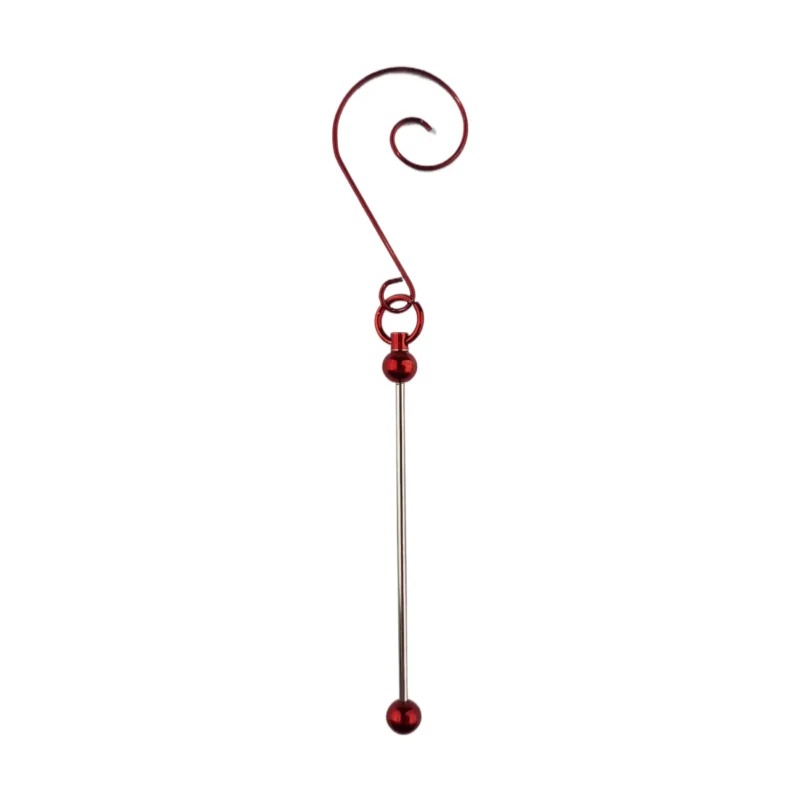 Ornamenten haak met Rijgbaar Staafje - Red Nugget Print